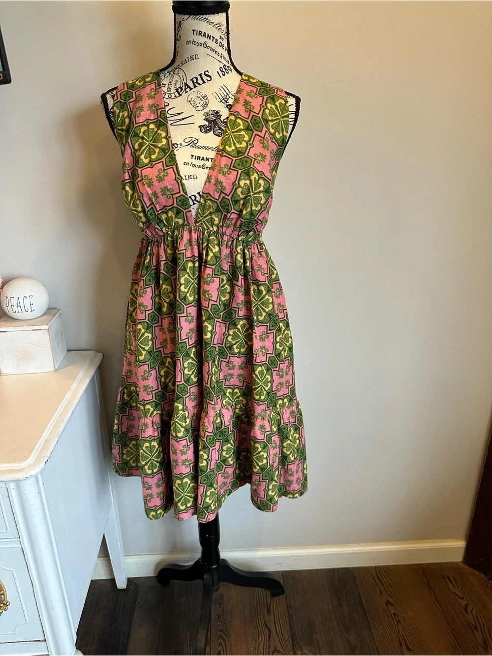 House of Harlow 1960 | Dresses | House Of Harlow 96 Linen Blend Pink Green  Floral Halter Dress Size Medium | Poshmark
